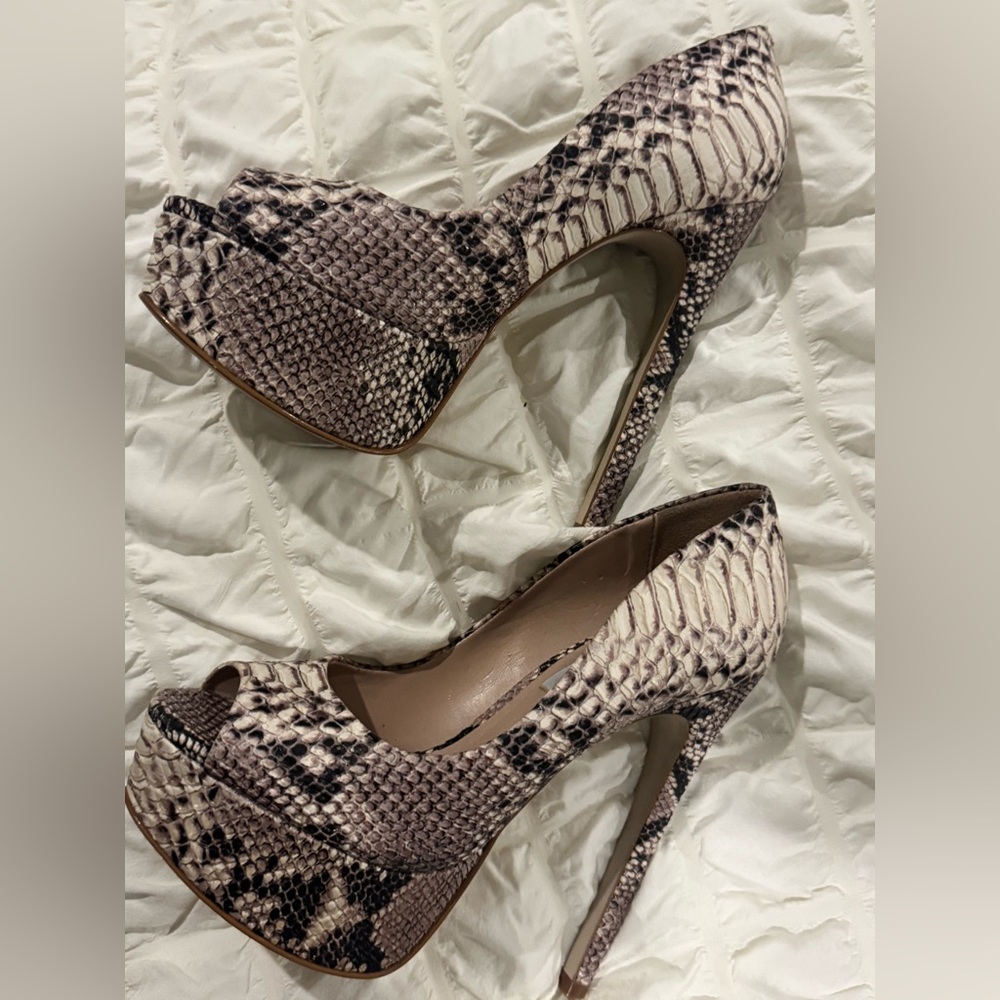 Steve Madden Snakeskin Platform Heels